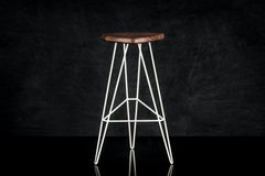 Madison Bar Stool Walnut White