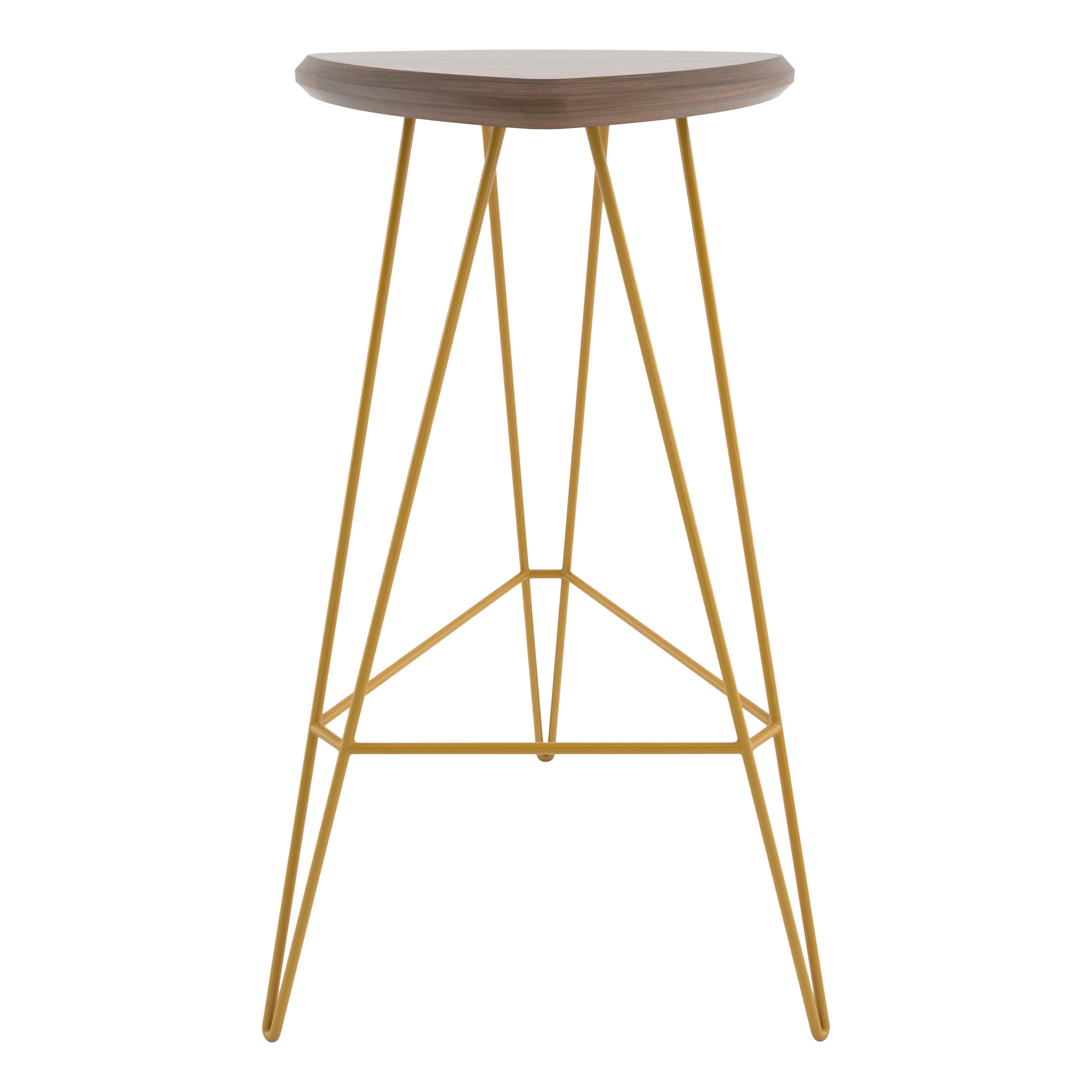 Taburete de bar Madison Nogal Mostaza