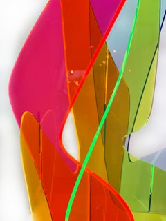 Organism #11, colorful acrylic 3D sculpture, vibrant plexi design sculpture