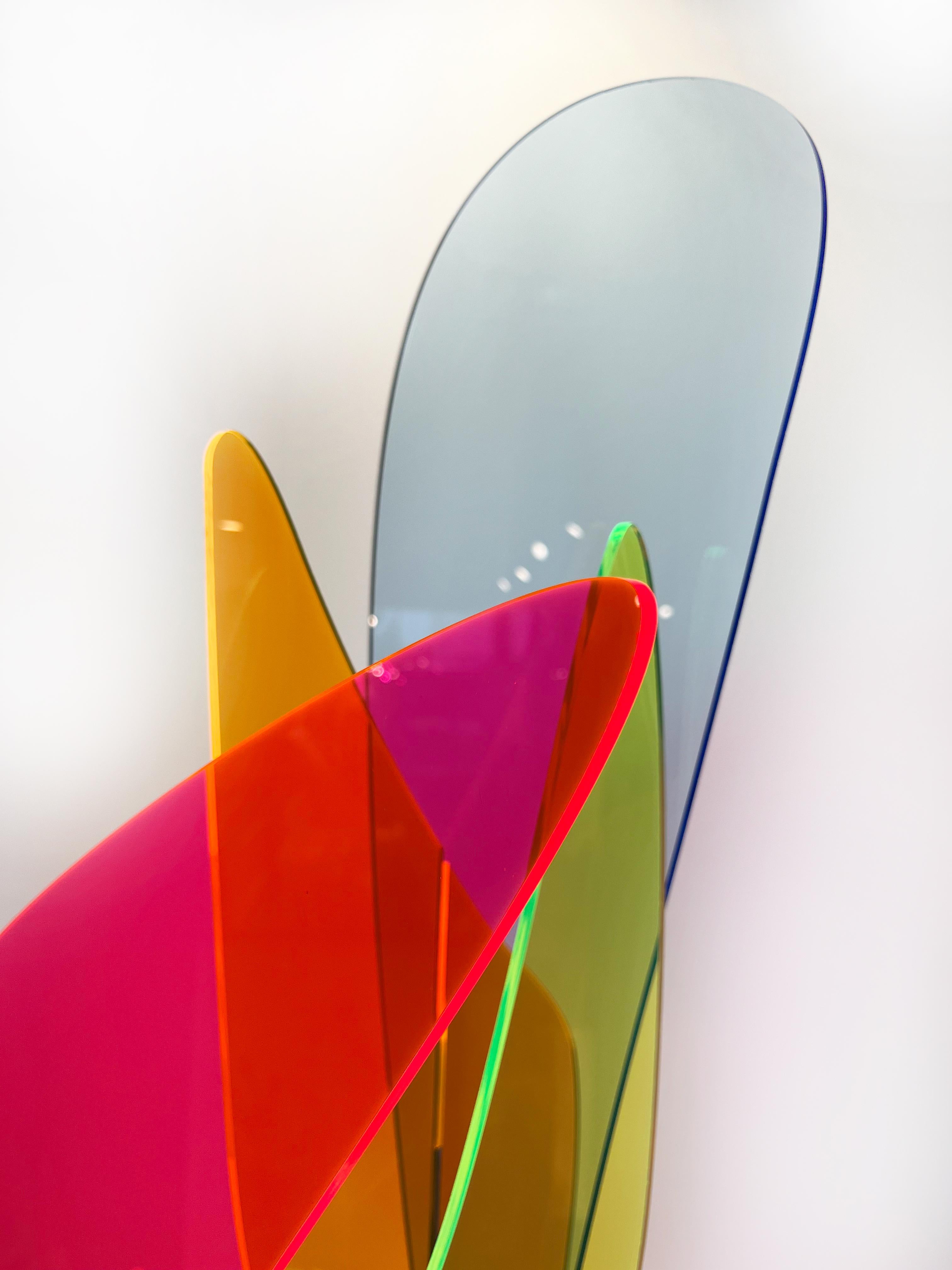 Organism #11, colorful acrylic 3D sculpture, vibrant plexi design sculpture 1