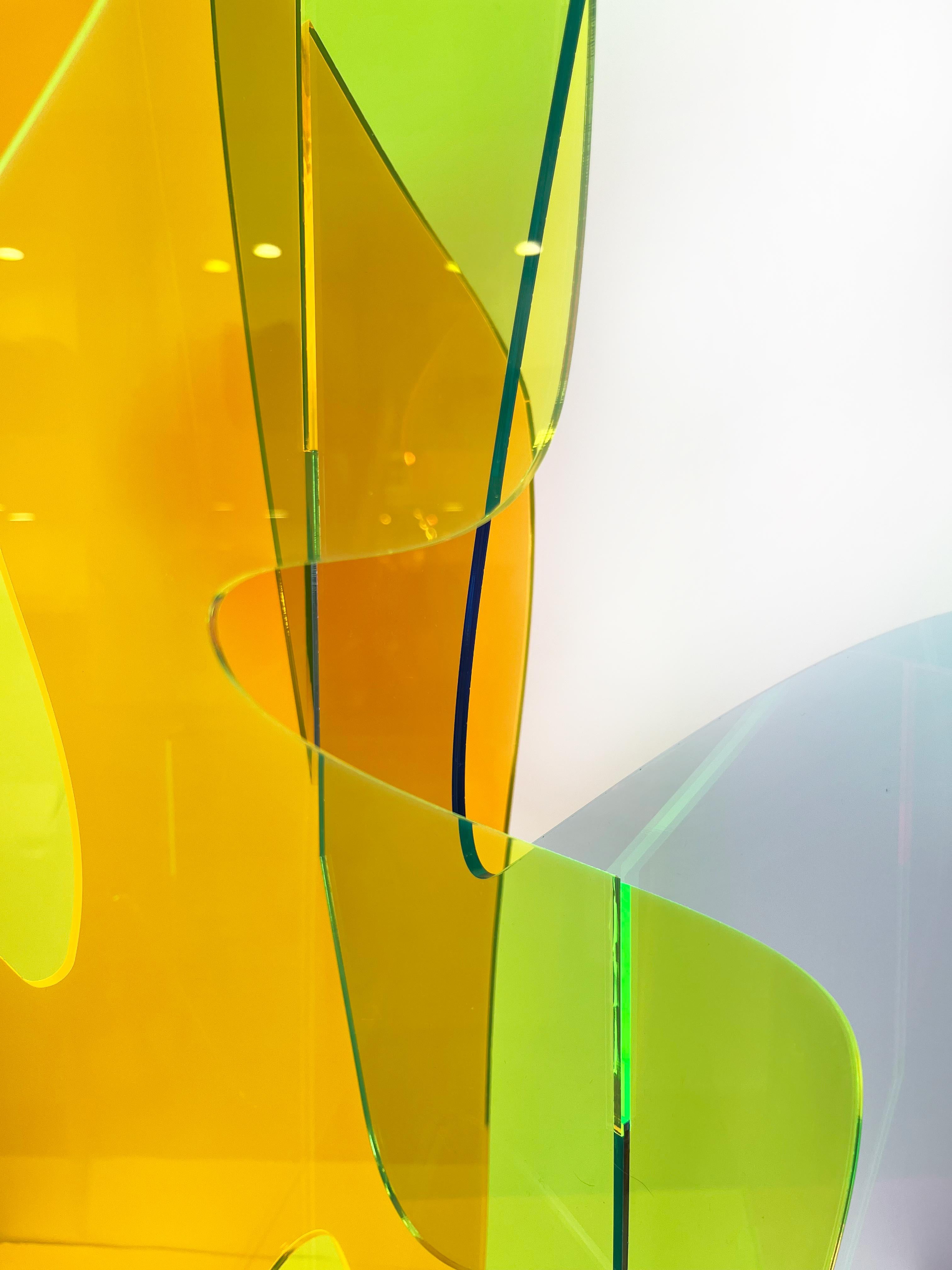 Organism #11, colorful acrylic 3D sculpture, vibrant plexi design sculpture 2