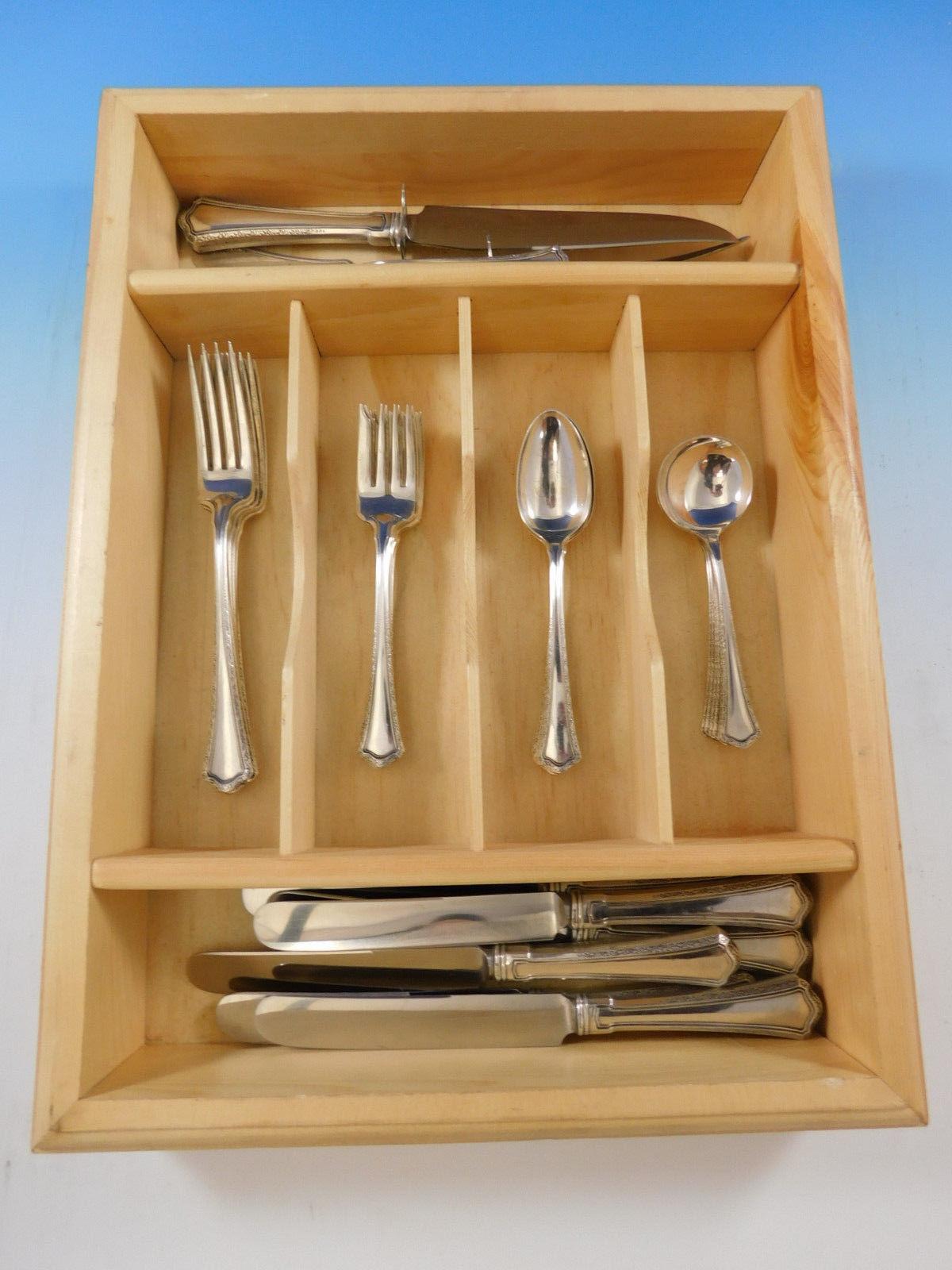 Madison by Wallace sterling silver flatware set - 33 pieces. Great starter set! This set includes:

Six knives, 8 3/4