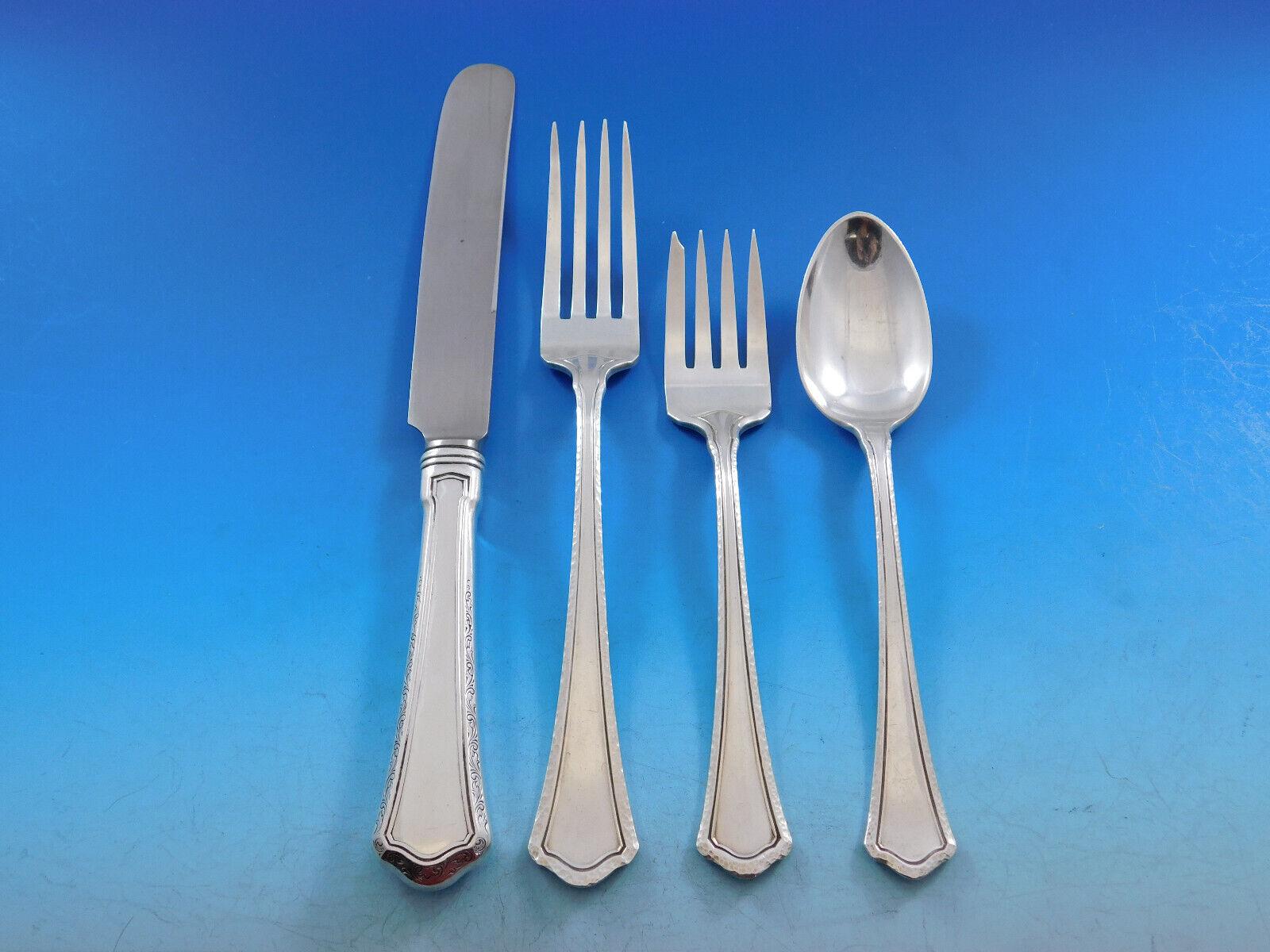 Madison by Wallace Sterling Silver Flatware Set for 12 Service 77 Pcs In Excellent Condition For Sale In Big Bend, WI