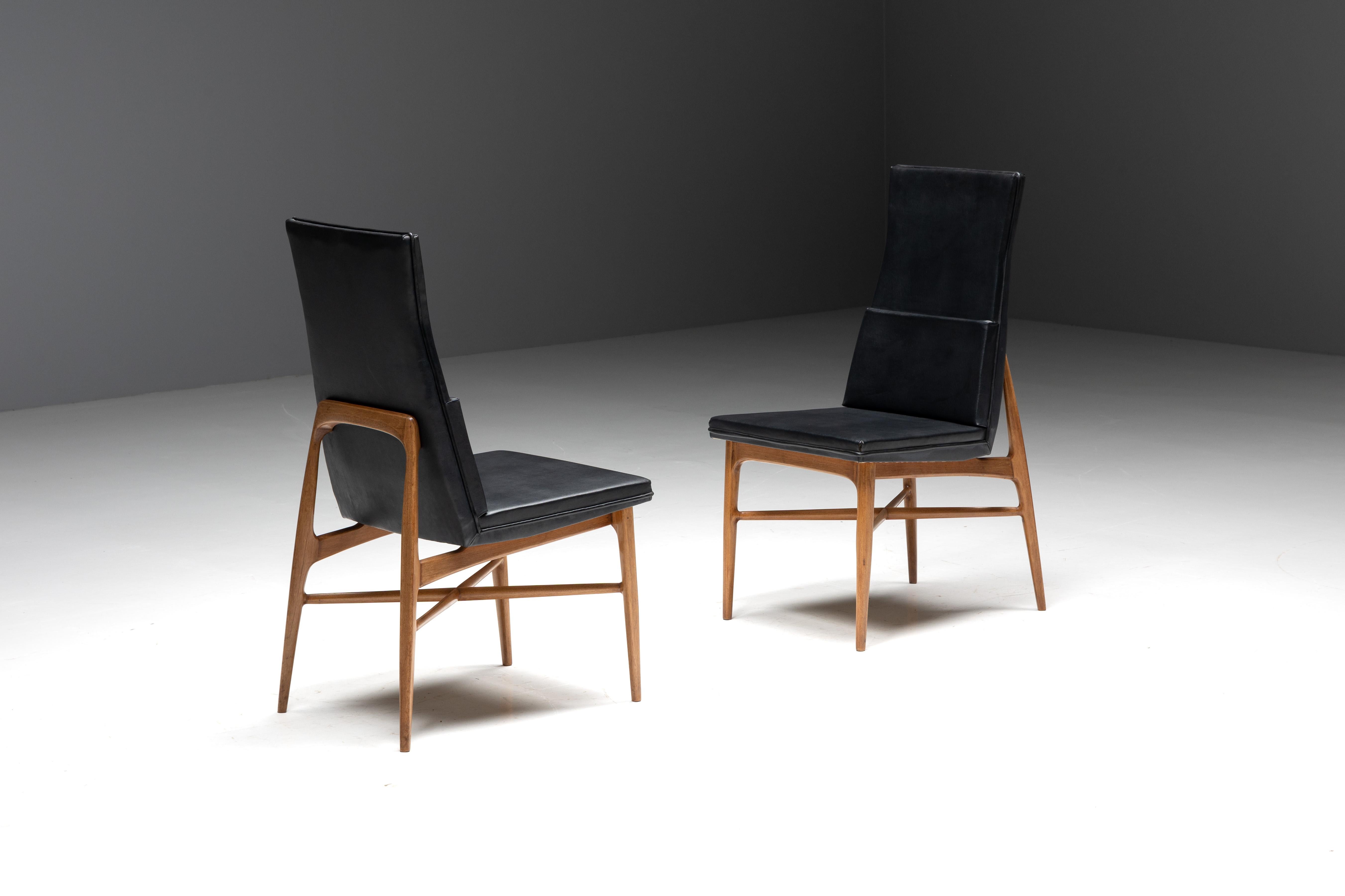 Madison Dining Chairs by Fred Sandra for De Coene, Belgium, 1960s For Sale 4