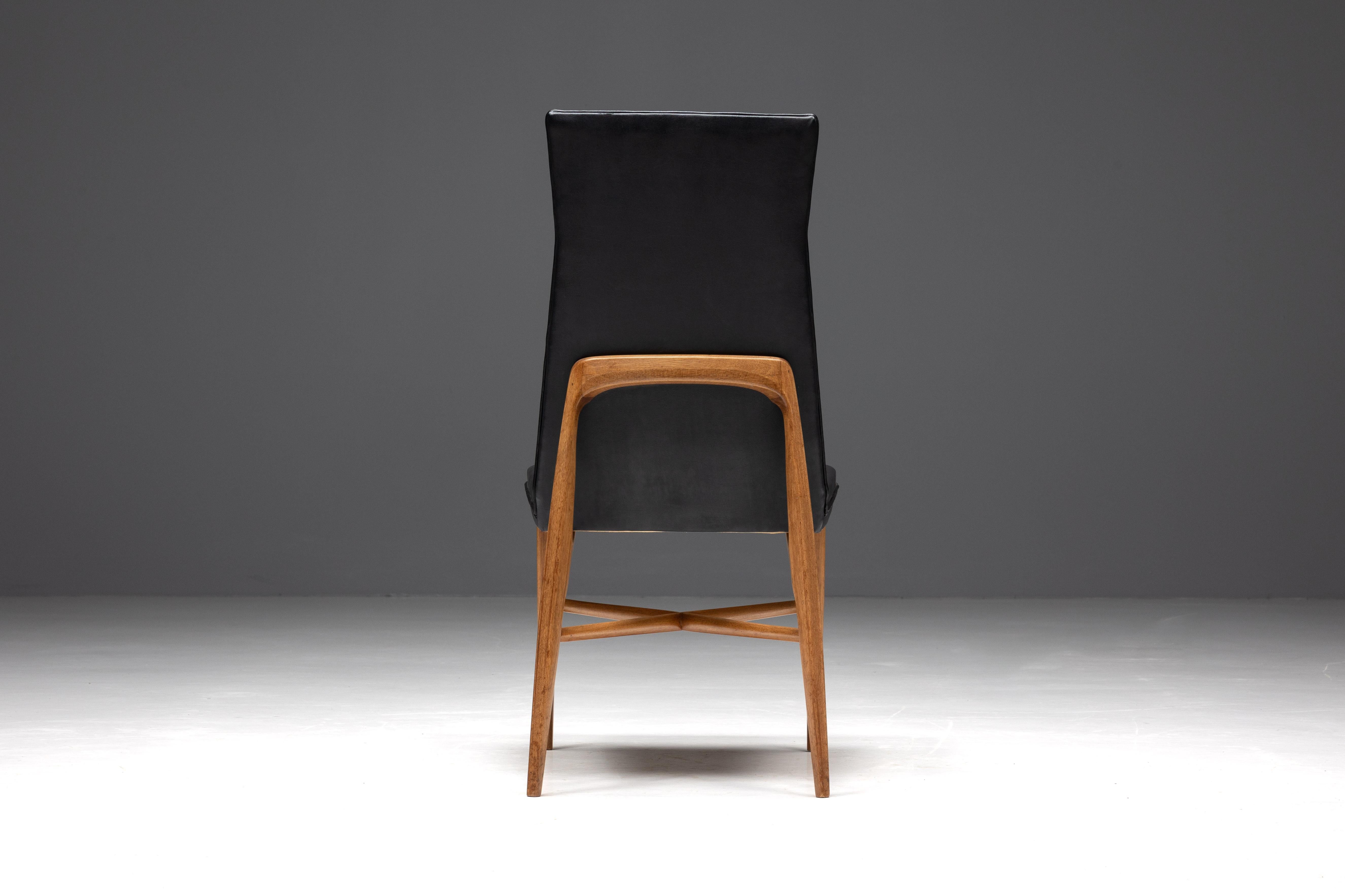 Madison Dining Chairs by Fred Sandra for De Coene, Belgium, 1960s For Sale 9