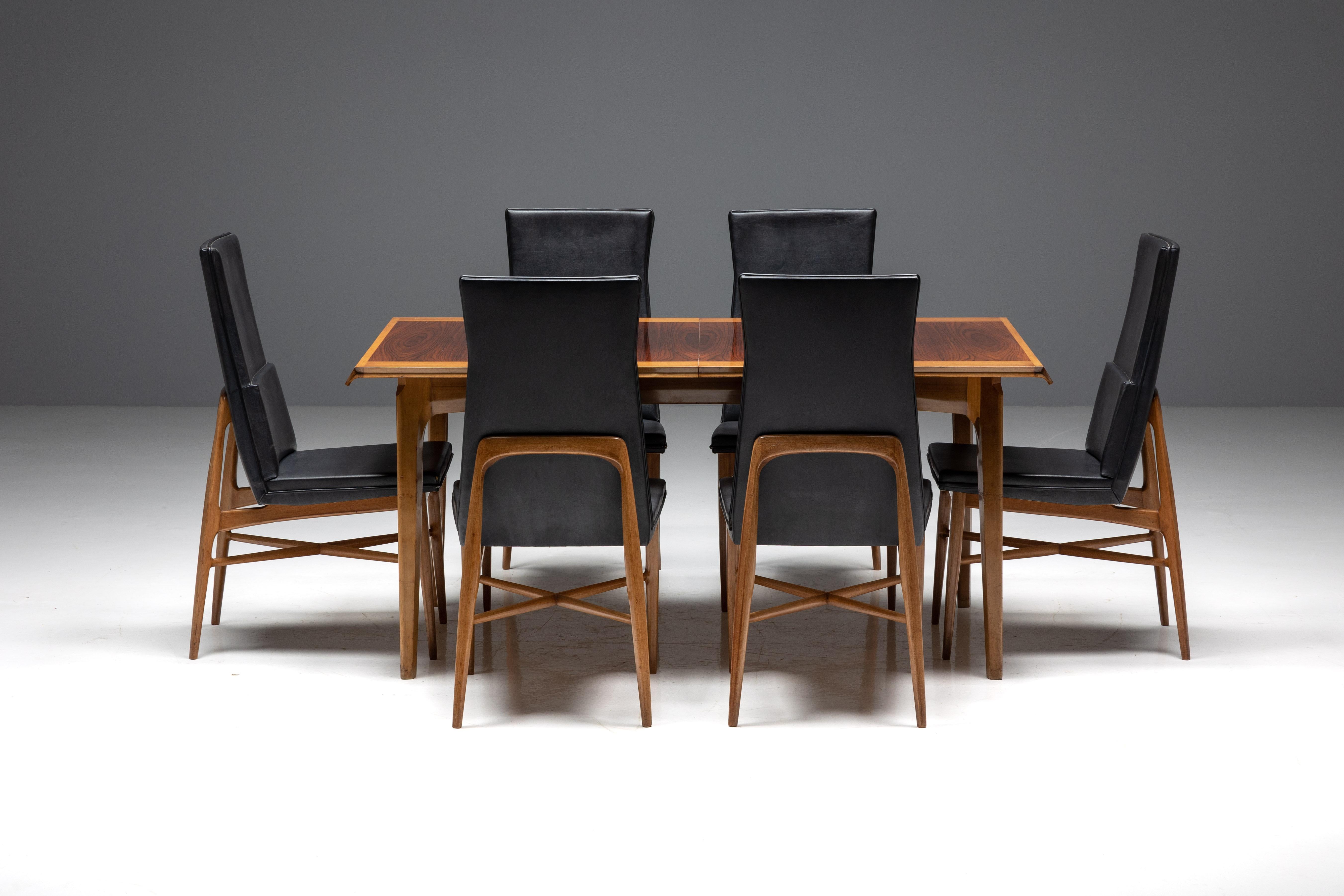 Madison Dining Chairs by Fred Sandra for De Coene, Belgium, 1960s For Sale 11