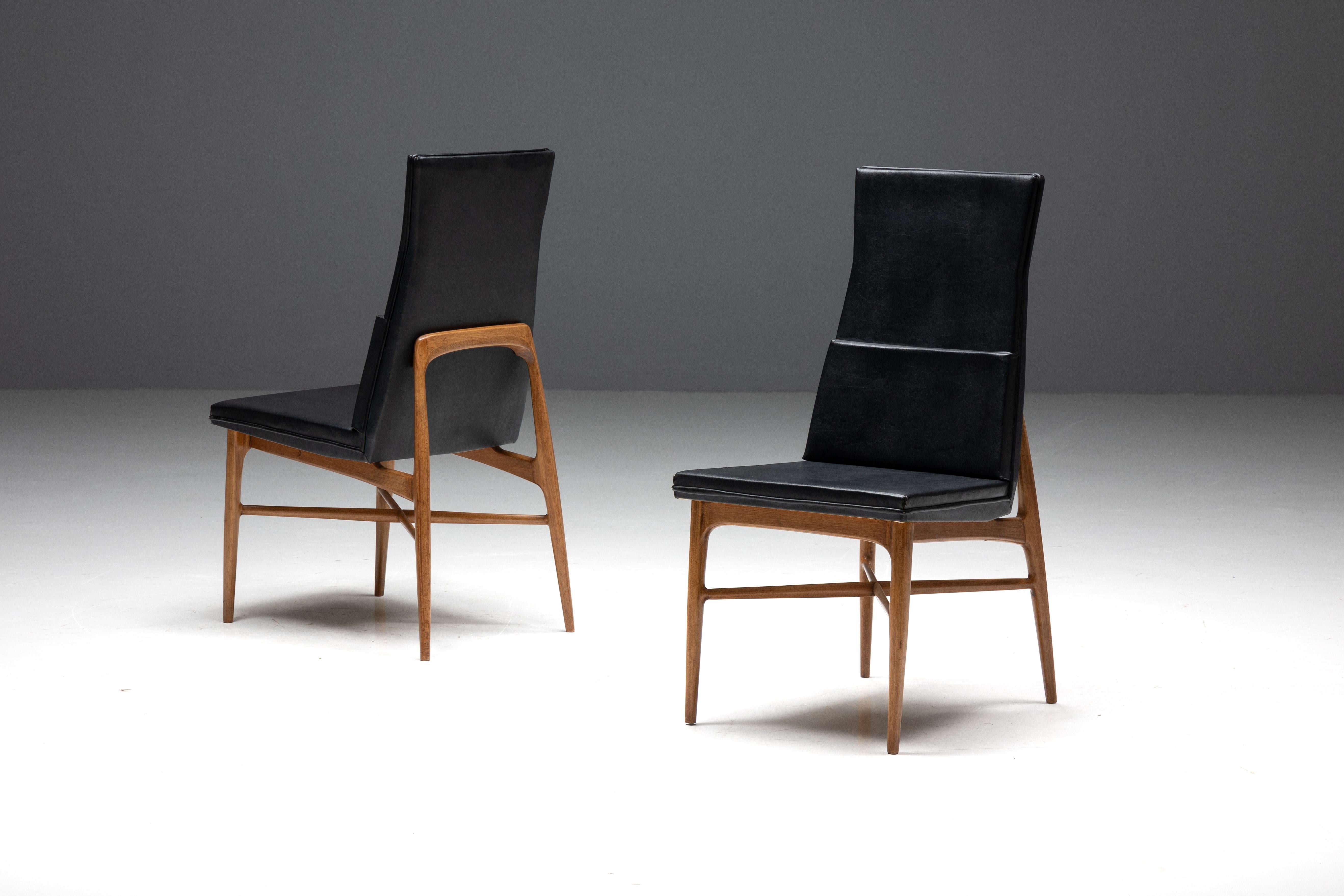 Madison Dining Chairs by Fred Sandra for De Coene, Belgium, 1960s For Sale 2