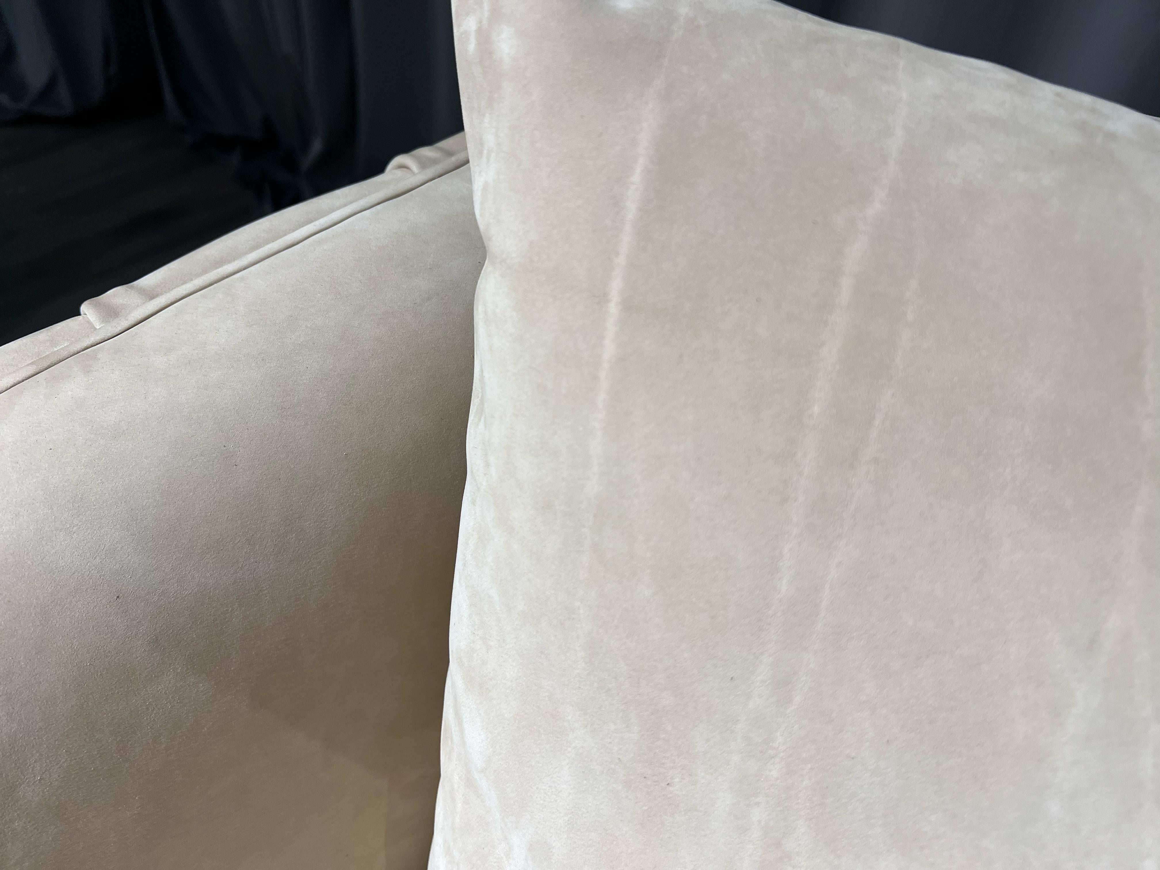 Contemporary Madison nubuck leather capitonné sofa  For Sale