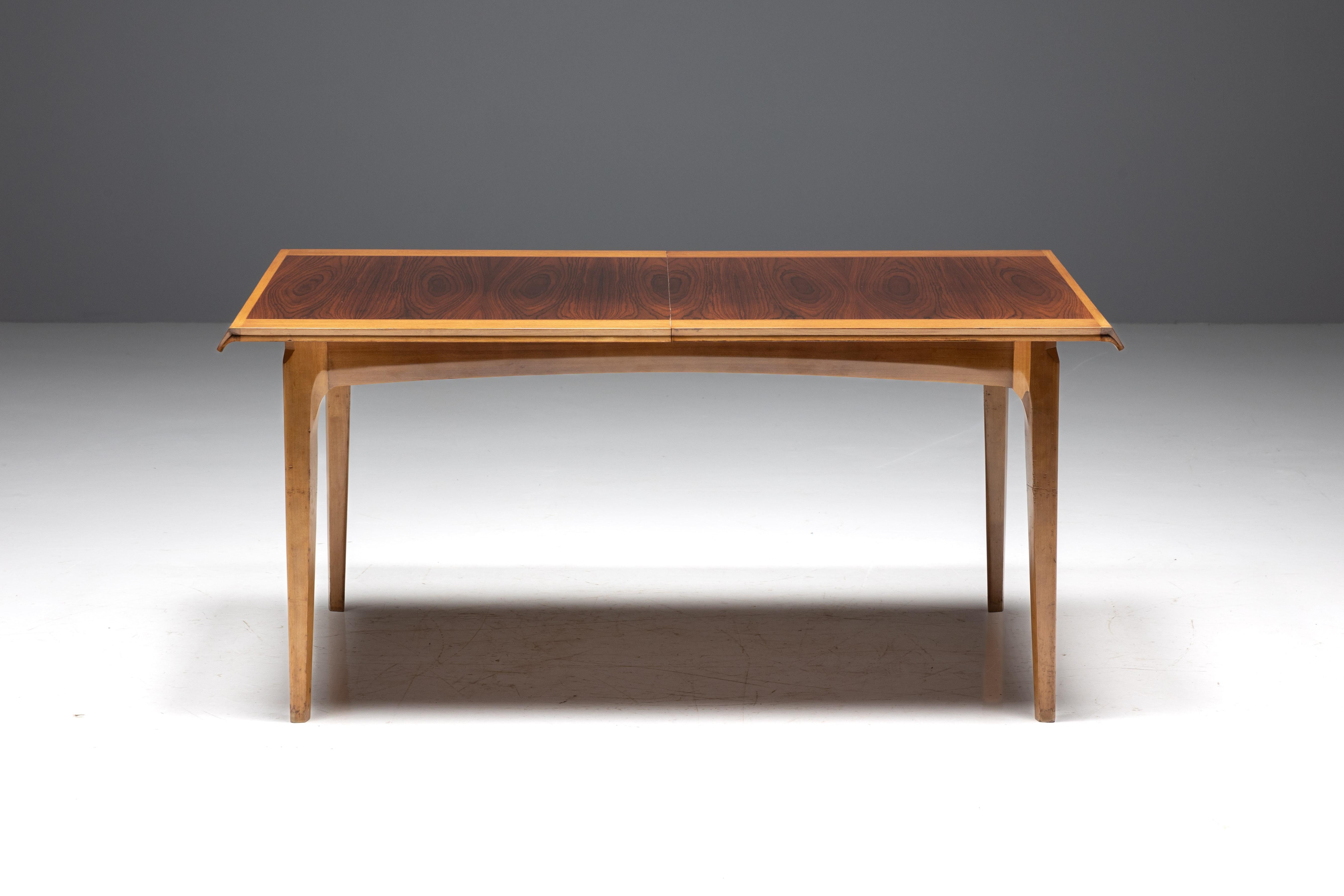 Madison Extendable Dining Table by Fred Sandra for De Coene, Belgium, 1960s For Sale 6