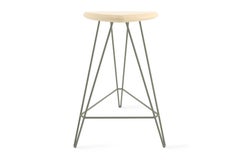 Tabouret de comptoir à épingle à cheveux Madison en érable Prairie vert