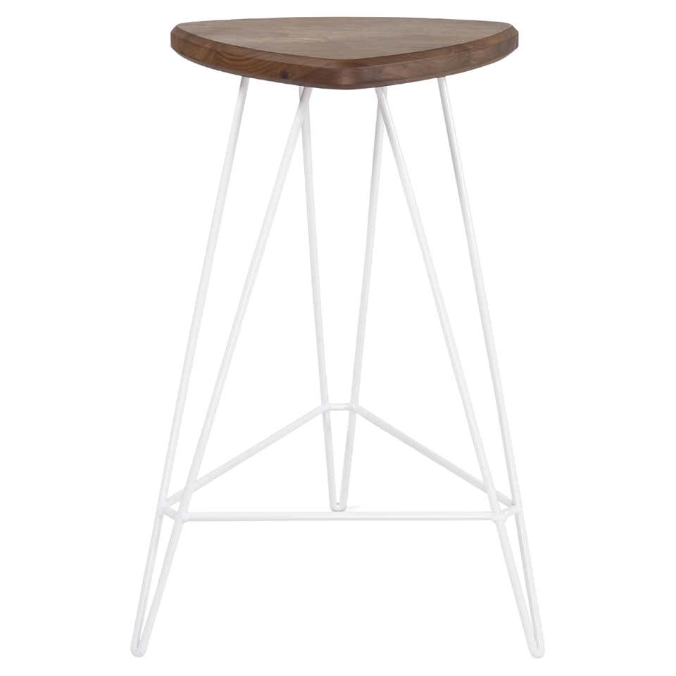 Alpha Stool, Solid Walnut Contemporary Counter Stool by Made In Ratio ...