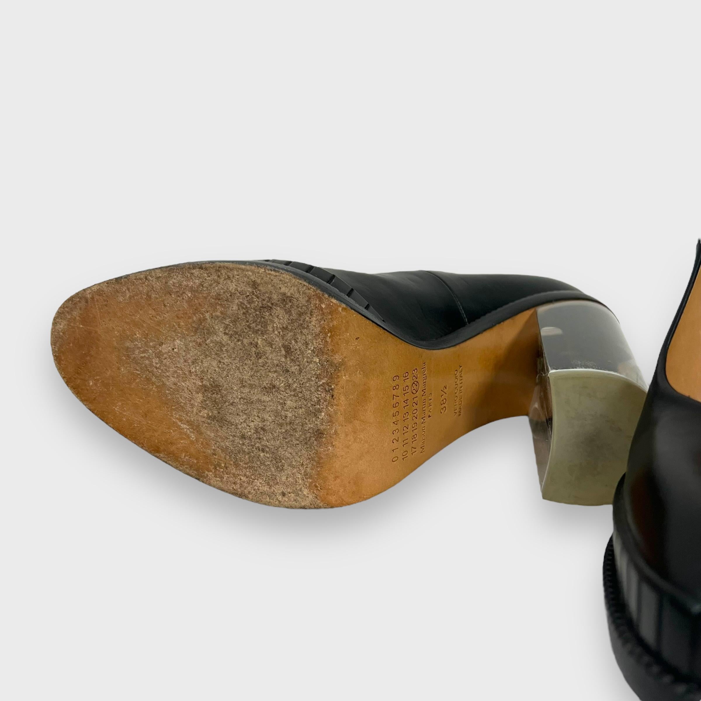 Black Madison Martin Mariela lucite 2010 hologram heels
