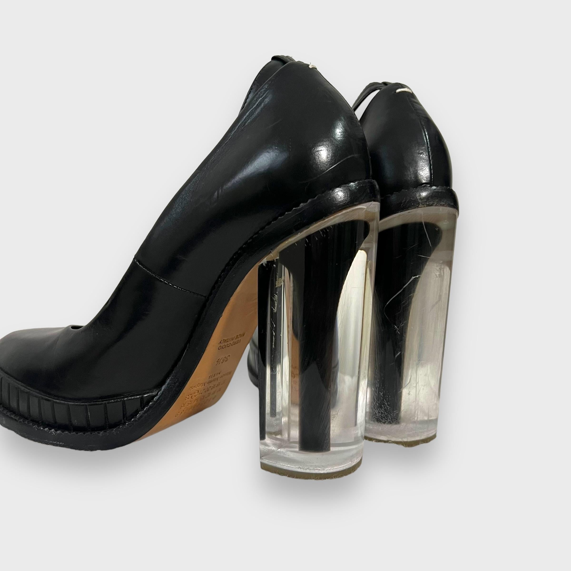 Madison Martin Mariela lucite 2010 hologram heels 1