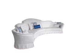 Madison Modular Semi-Circular Italian Sofa in Velvet by Zanaboni