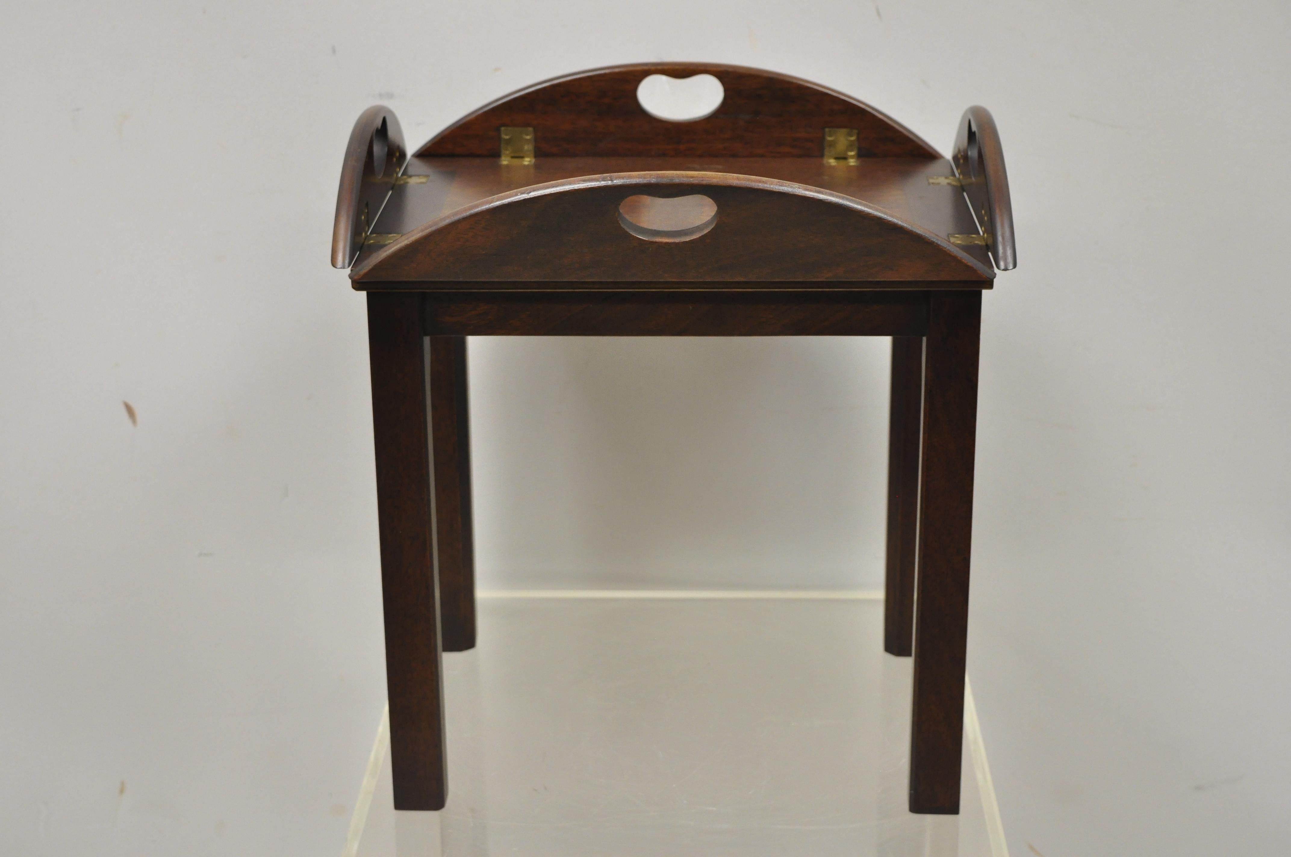 20th Century Madison Square Furniture English Chippendale Small Butlers Coffee Side Table