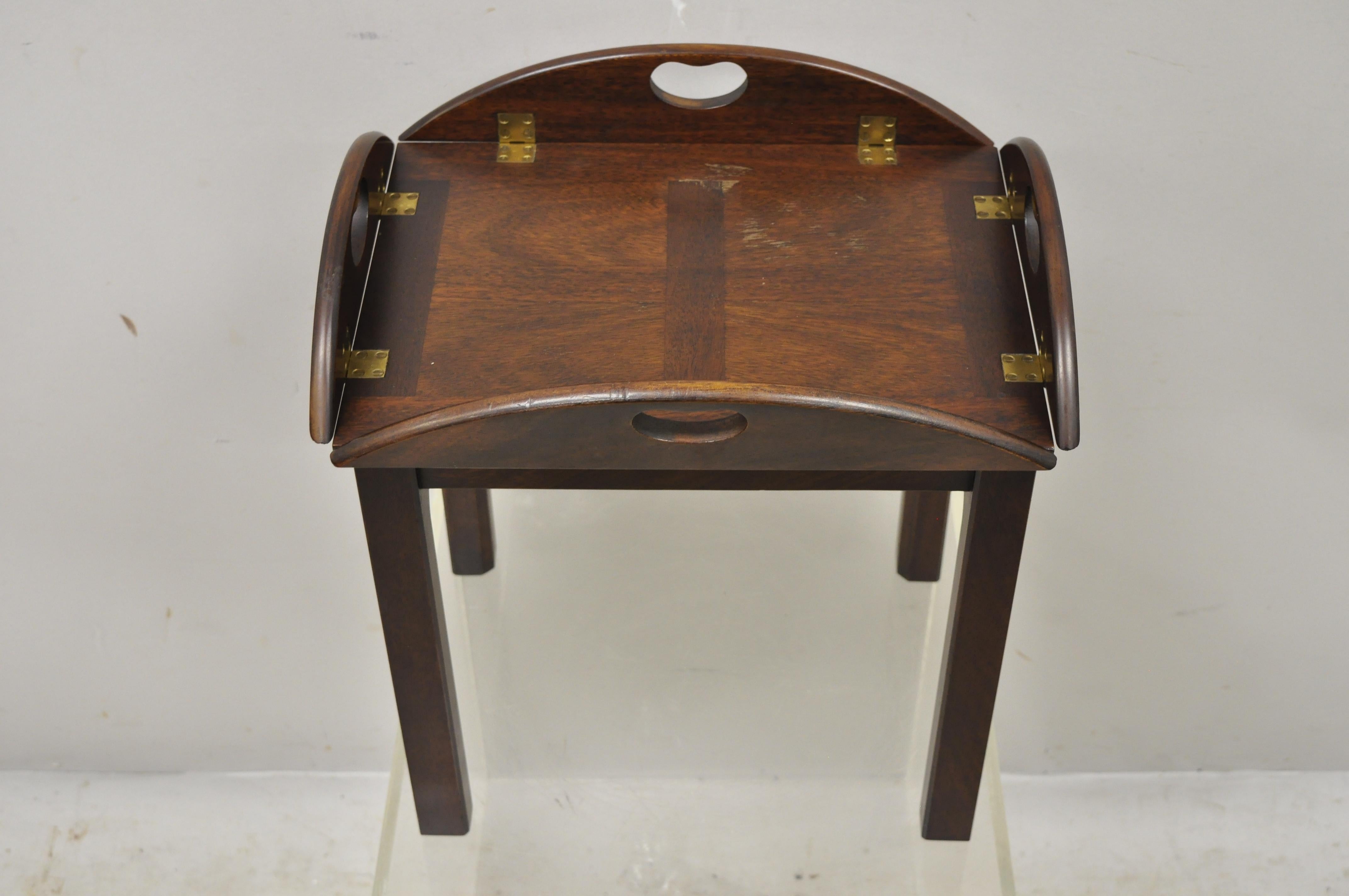 Mahogany Madison Square Furniture English Chippendale Small Butlers Coffee Side Table