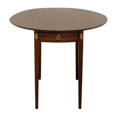 MADISON SQUARE Inlaid Mahogany Hepplewhite Pembroke Drop-Leaf Table