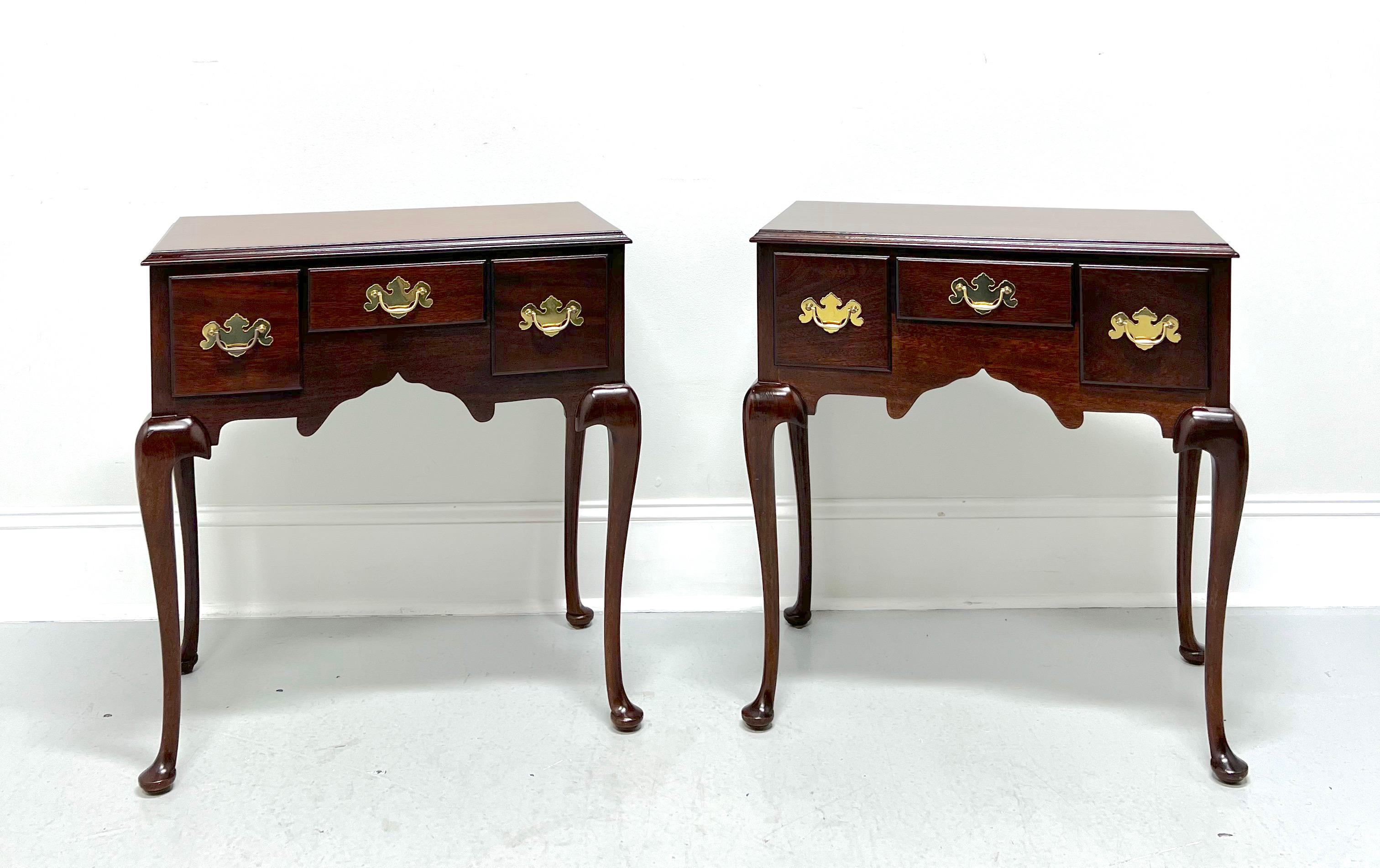 MADISON SQUARE Mahogany Queen Anne Lowboy Style Bedside / Side Tables - Pair 5