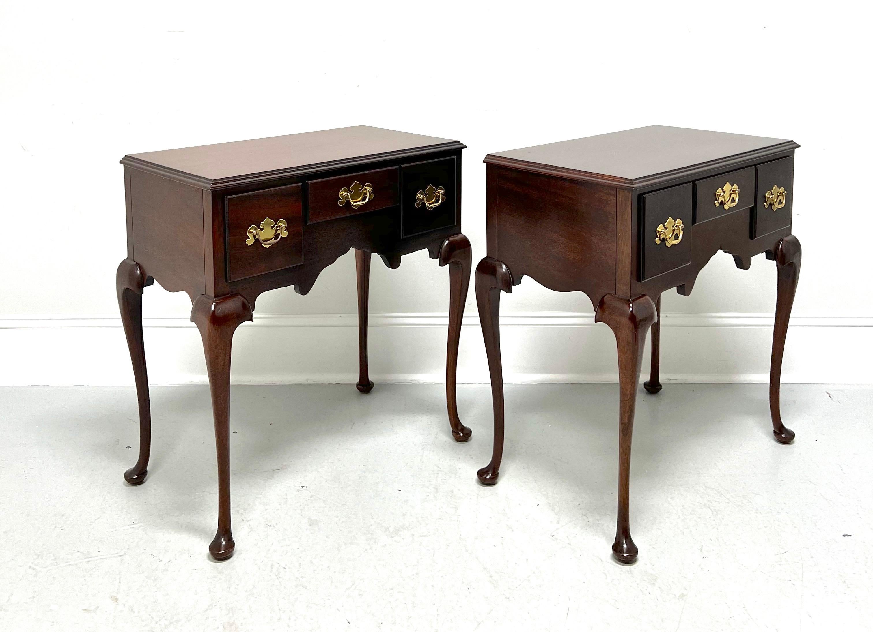 American MADISON SQUARE Mahogany Queen Anne Lowboy Style Bedside / Side Tables - Pair