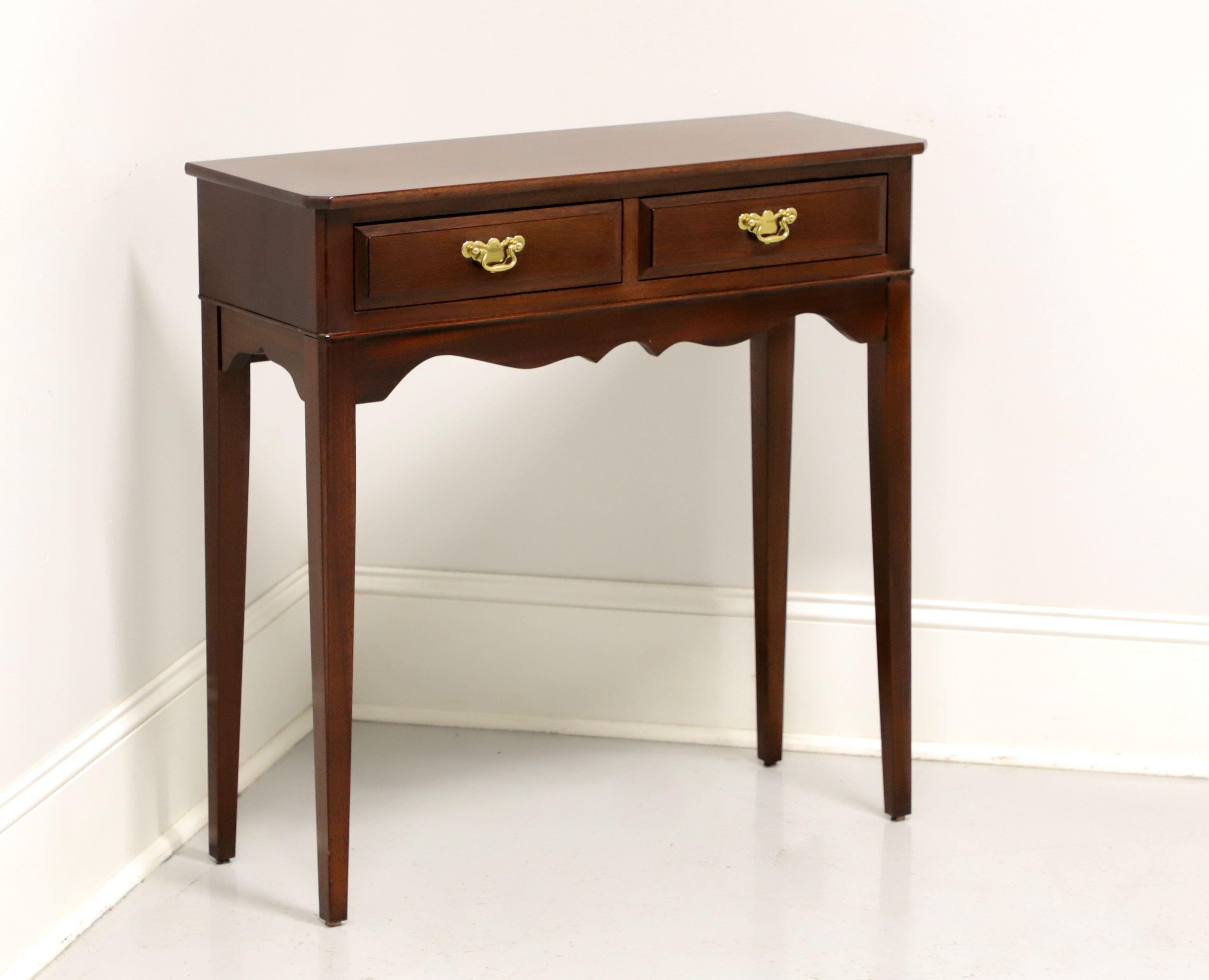 Brass MADISON SQUARE Mahogany Traditional Small Console Table - B