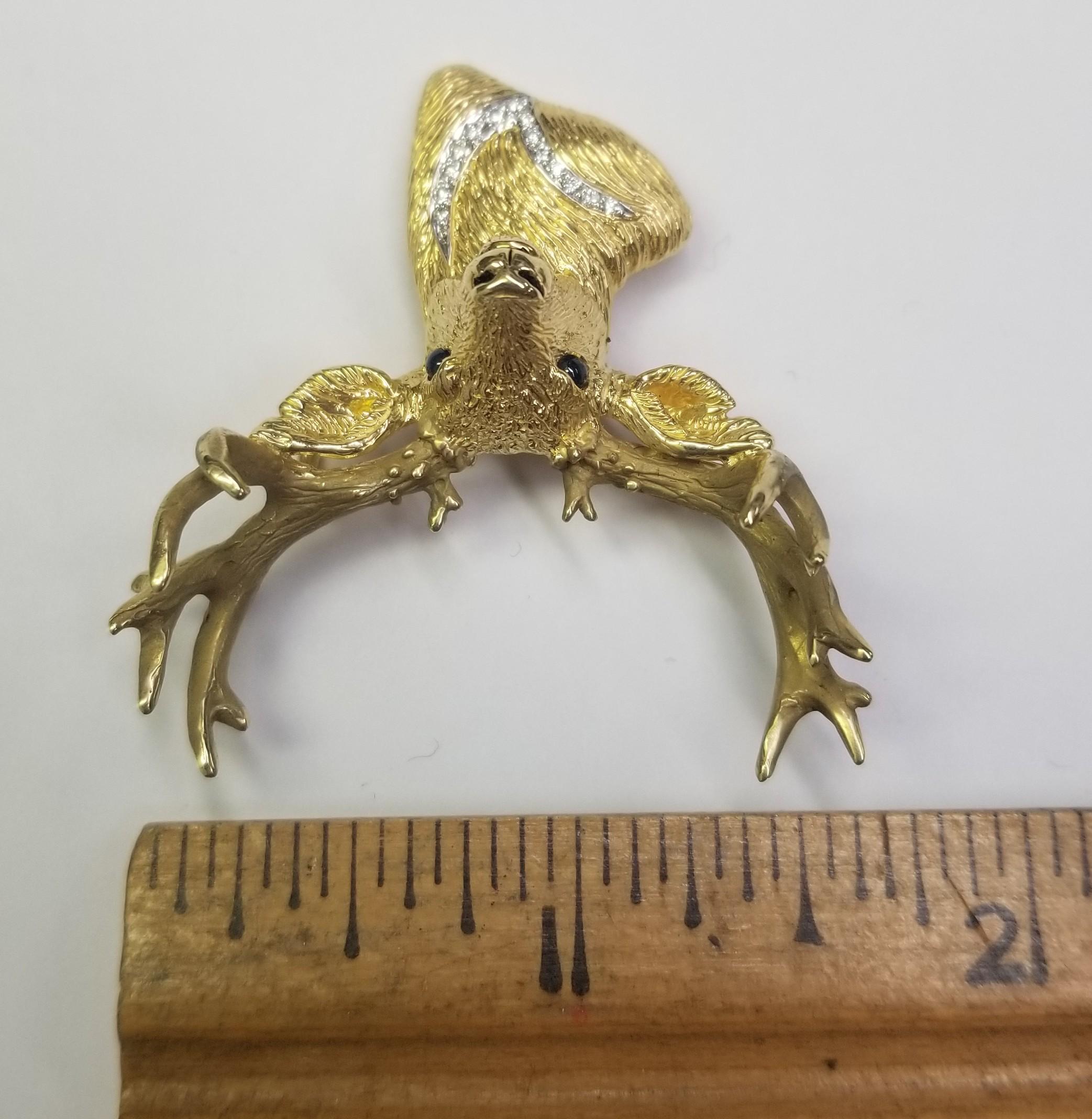 Pendentif Kay « Multi Deer Head » Madleine en or jaune 14 carats avec diamants Neuf - En vente à Los Angeles, CA