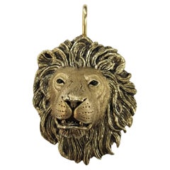 Madleine Kay 18k Yellow Gold "Lions Head" with Green Garnet Eyes