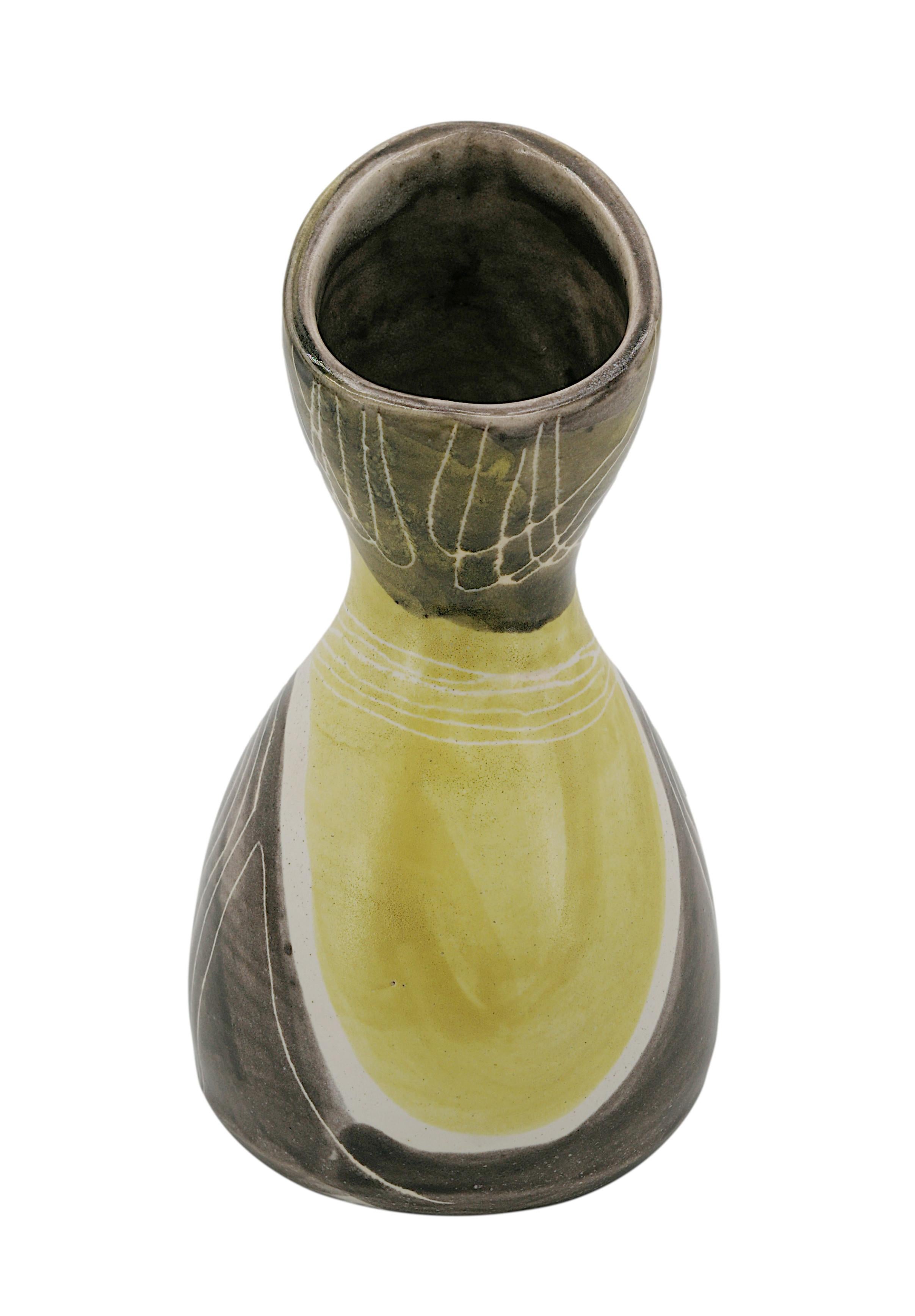 Mado JOLAIN, Vase aus anthropomorphem Steingut, 1950er-Jahre im Angebot 2