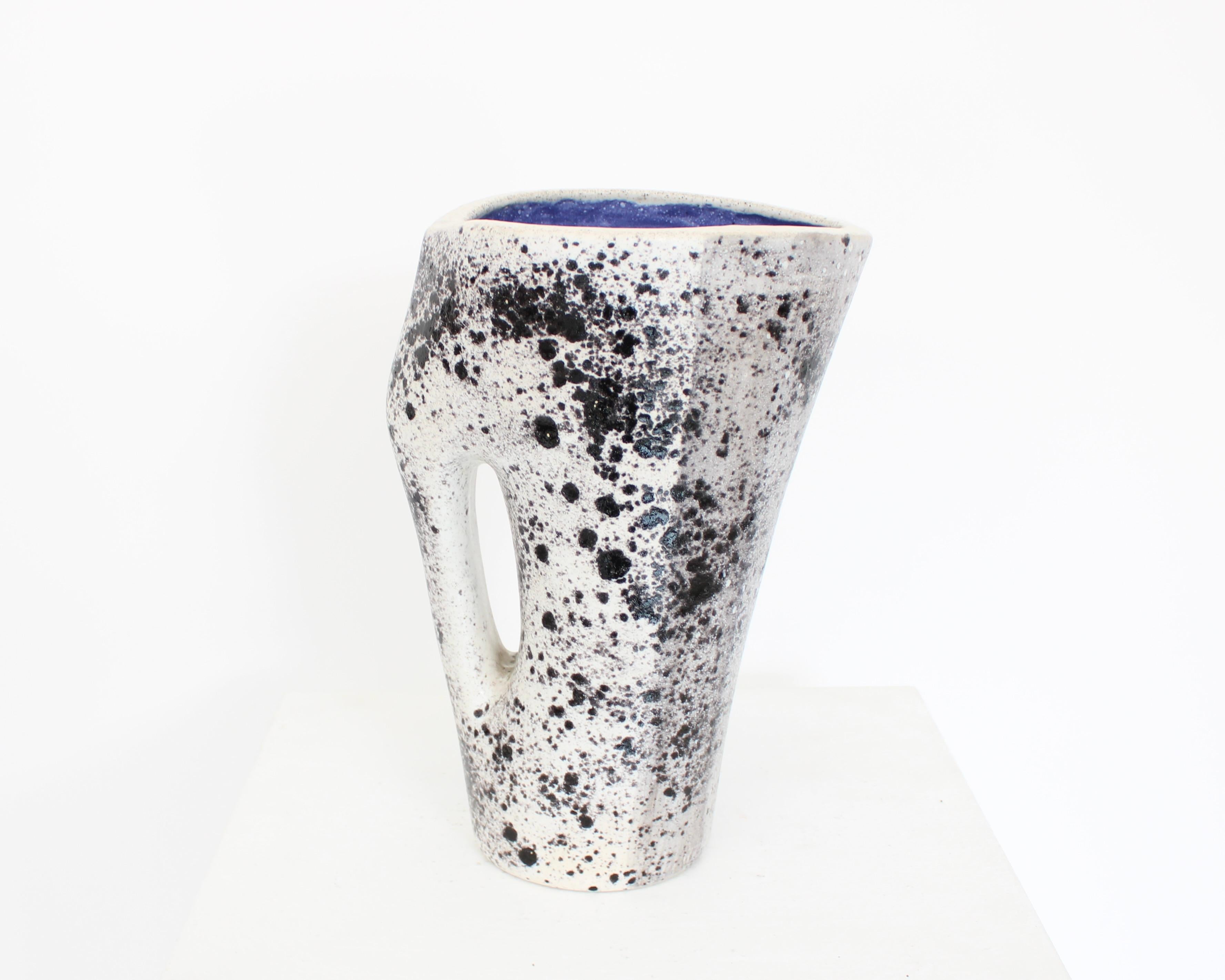 Mado Jolain French Ceramic Pitcher or Vase France c1960 For Sale 10