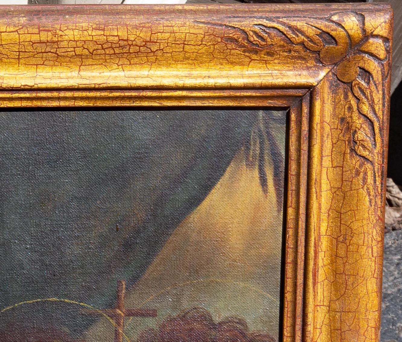 Madonna and Child 19th Century Oil Painting In Good Condition In Rochester, NY