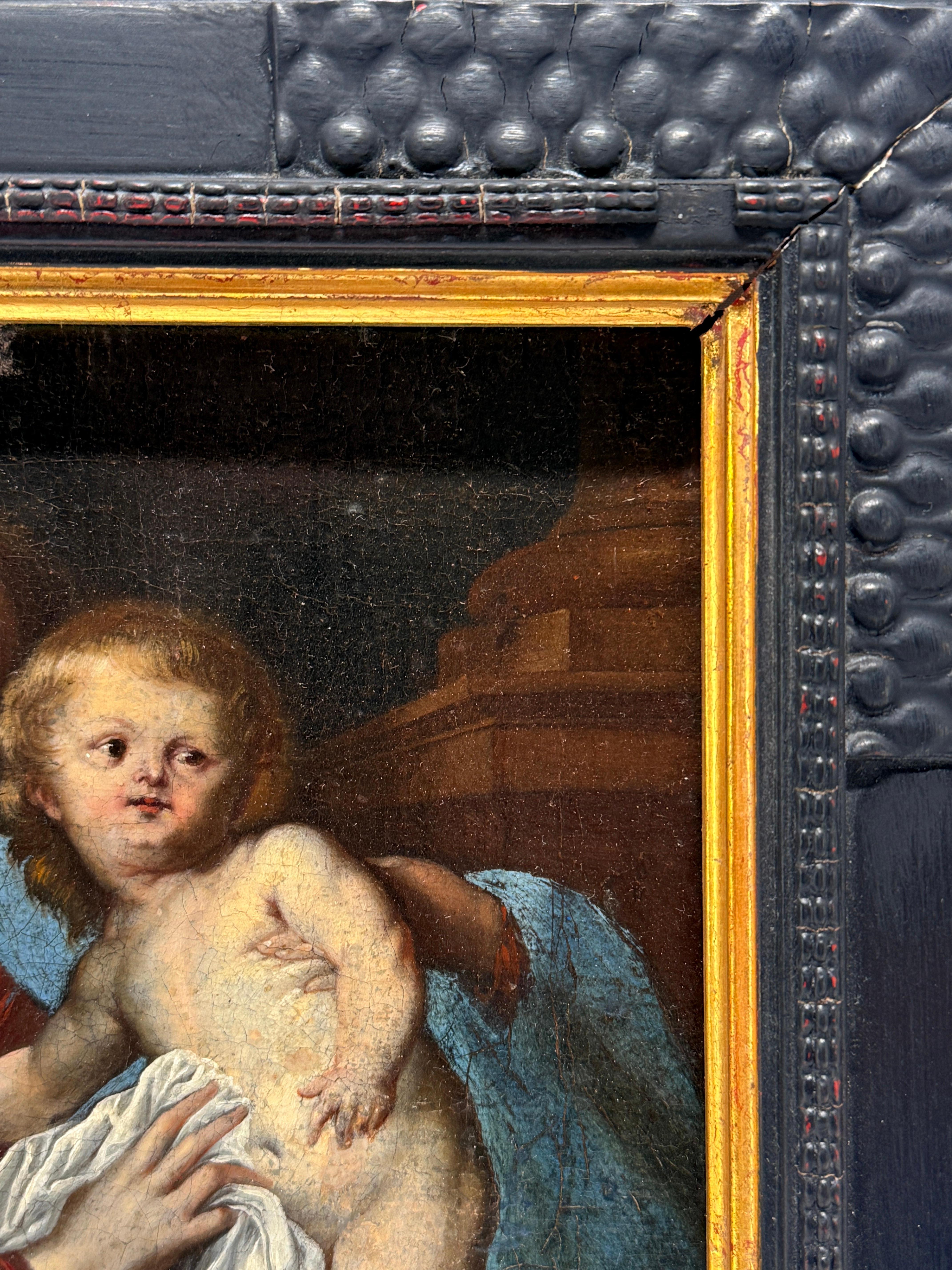 Madonna und Kind, Attr. an der Schule von Anthony van Dyck – 18. Jahrhundert oder früher (18. Jahrhundert und früher) im Angebot