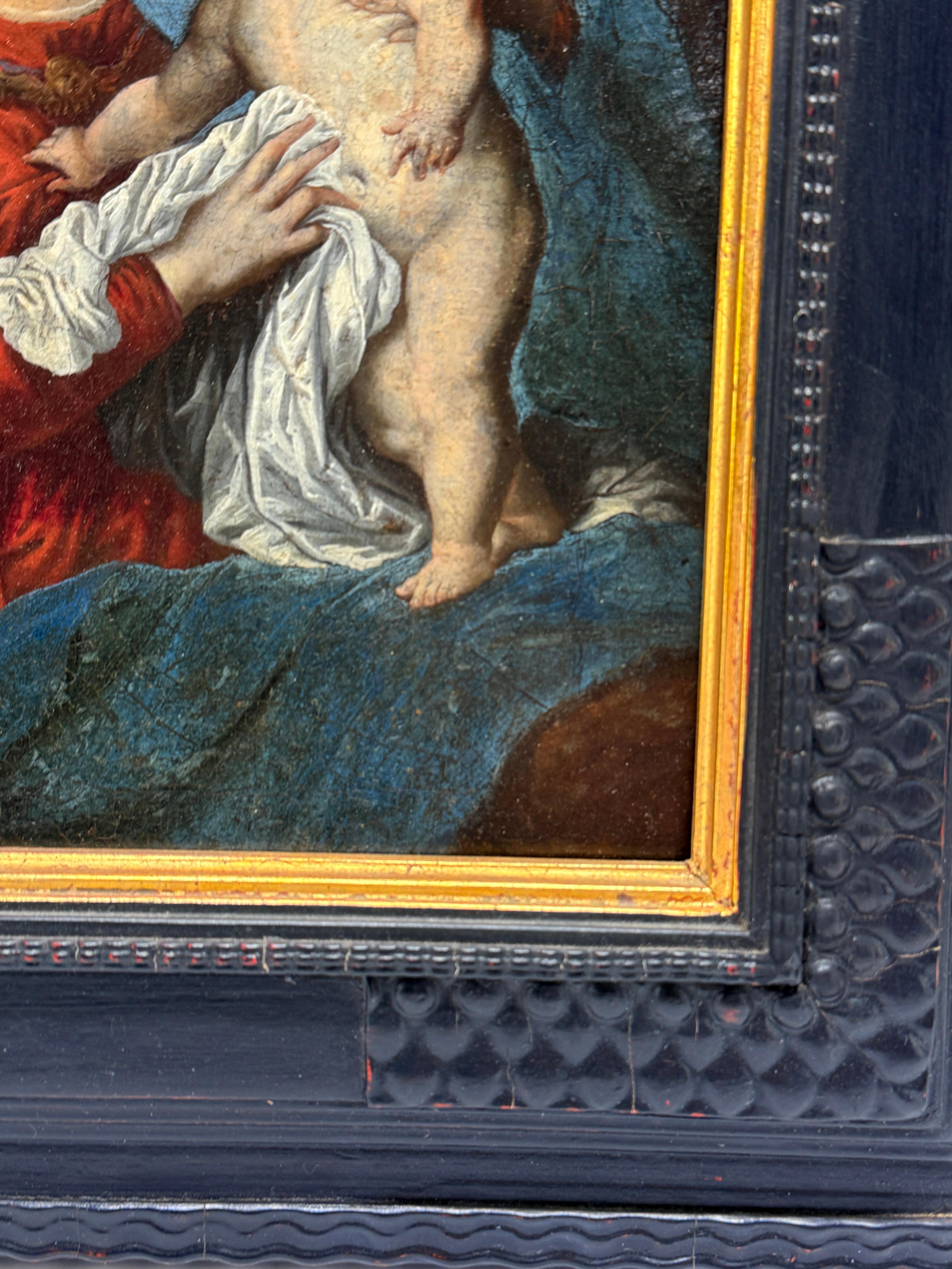 Madonna und Kind, Attr. an der Schule von Anthony van Dyck – 18. Jahrhundert oder früher im Angebot 2