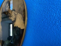 Madonna mit Kind in Glas mit Messingrahmen aus den 1950er Jahren