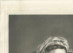 Madonna and Child Print after Raphael – La Vierge à la Chaise, circa 1850