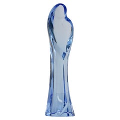 Madonna and Child Sapphire Blue Crystal Sculpture