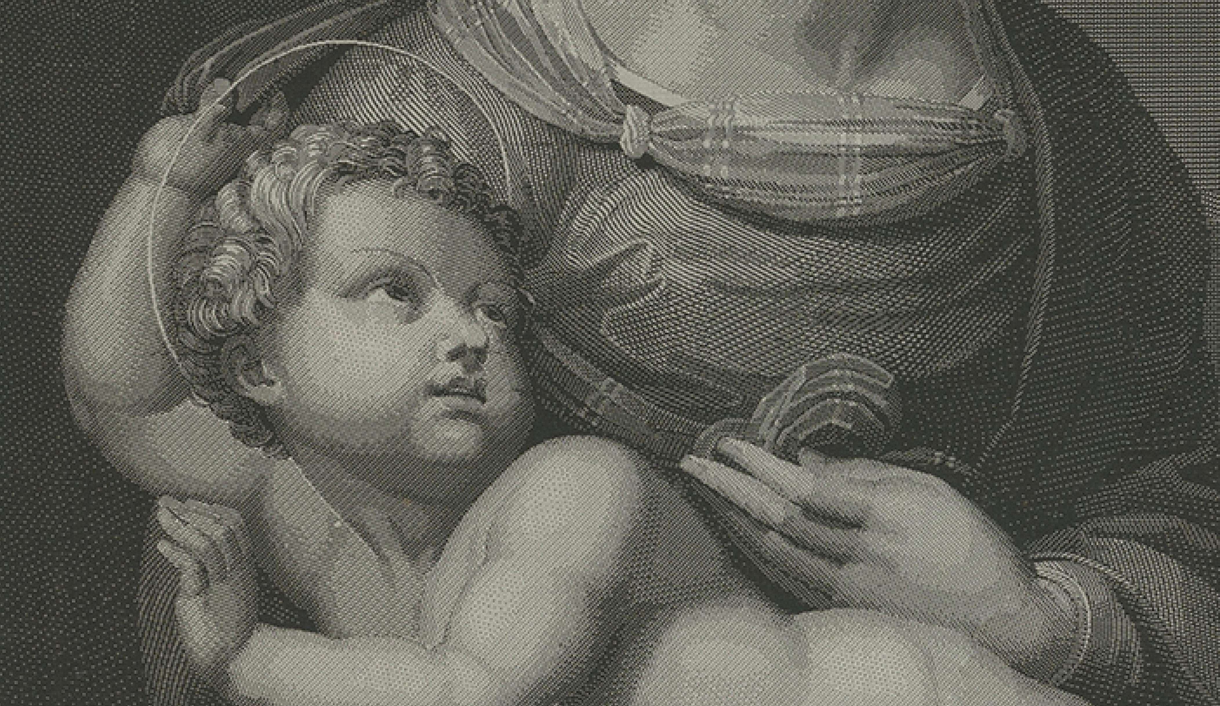 Madonna mit Child - Stippstich von Nargeot nach Raphael, 1878 im Zustand „Gut“ im Angebot in Langweer, NL