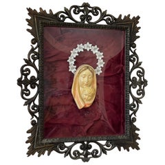 Madonna Bedside, Bronze frame, Illuminated Stellarium, Italy, 1950s