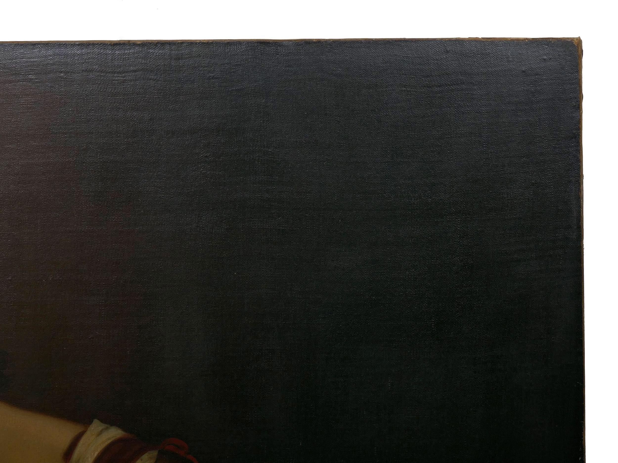 “Madonna & Child” 19th Century Copyist Oil Painting after Orazio Gentileschi In Fair Condition In Shippensburg, PA