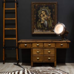 Madonna & Child, Pérou, peinture à l'huile sur toile, pré 1970