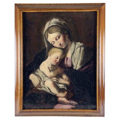 Madone à l'enfant Peinture italienne Fin du 17e siècle