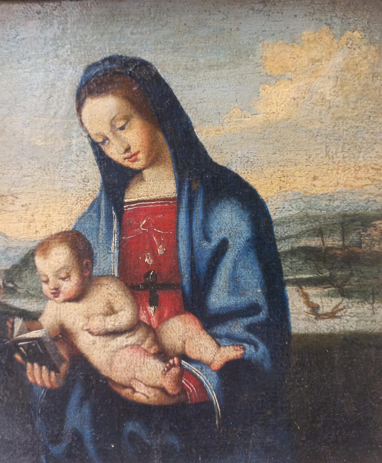 Madonna and Child in double landscape For Sale 1