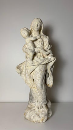 Madonna con Bambino in marmo statuario - XVI secolo