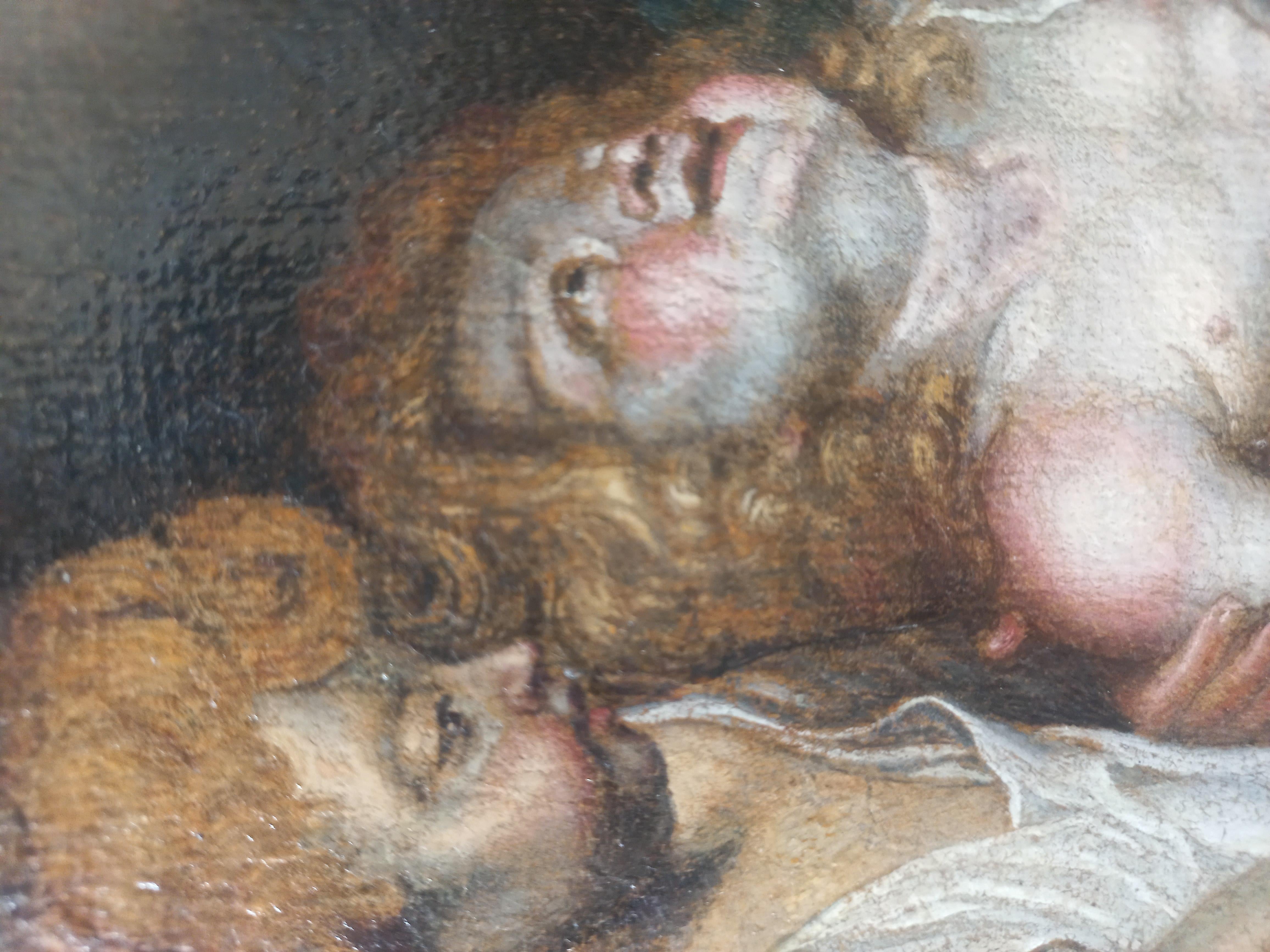 Oiled Madonna and Child, St. John and St. Anne For Sale