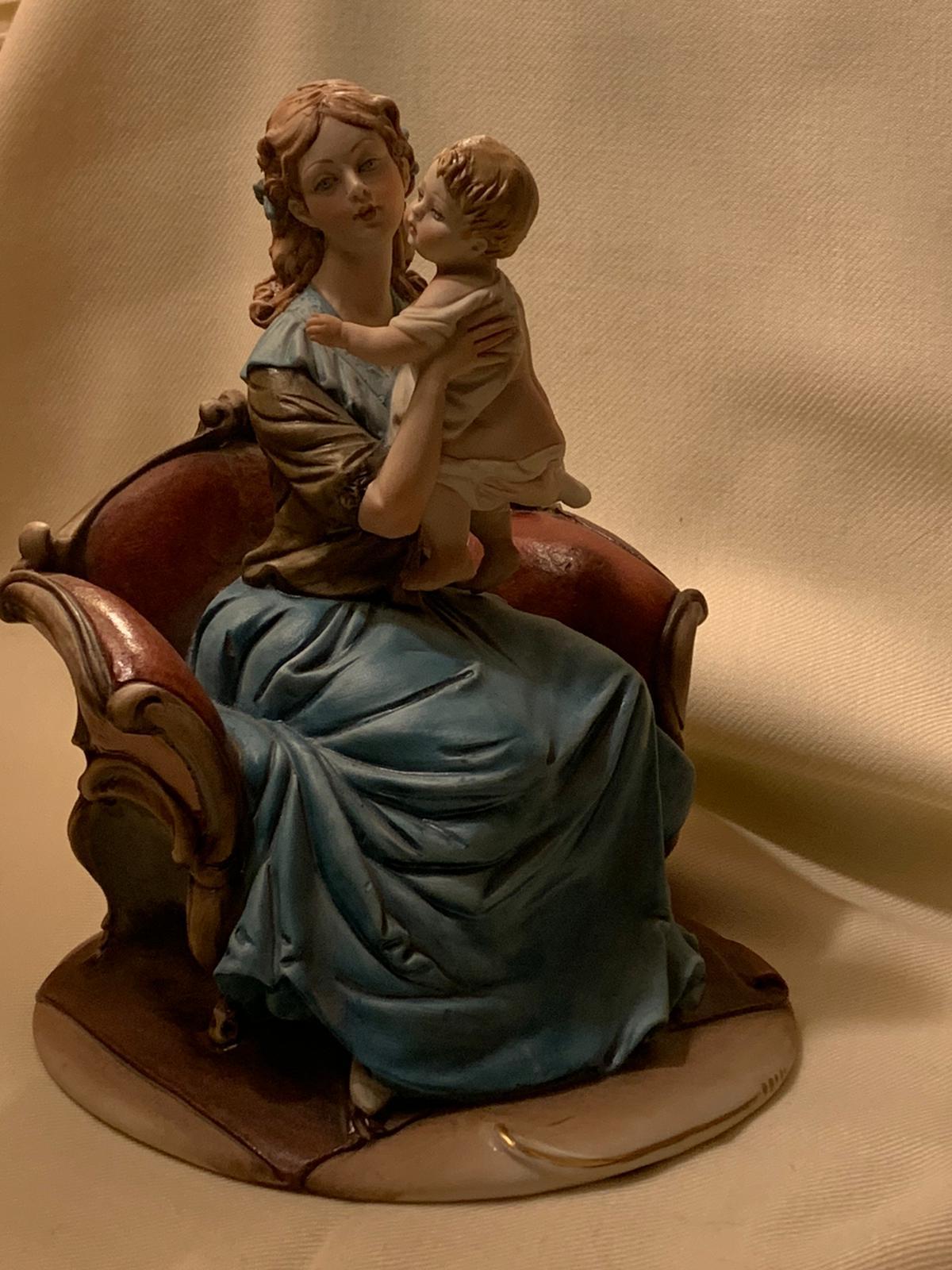 Madonna Con Bambino, Statuetta Di Bruno Merli in Porcellana Capodimonte im Angebot 5