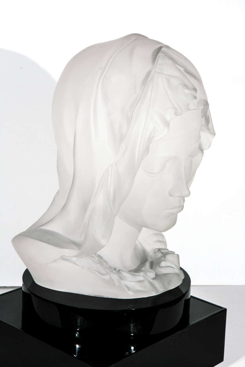 American Madonna De La Pieta Acrylic Sculpture For Sale