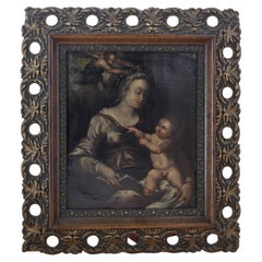 Antique Madonna e Bambino by Carlo Garofalo (active in Mardrid and Naples 1692-1705) 