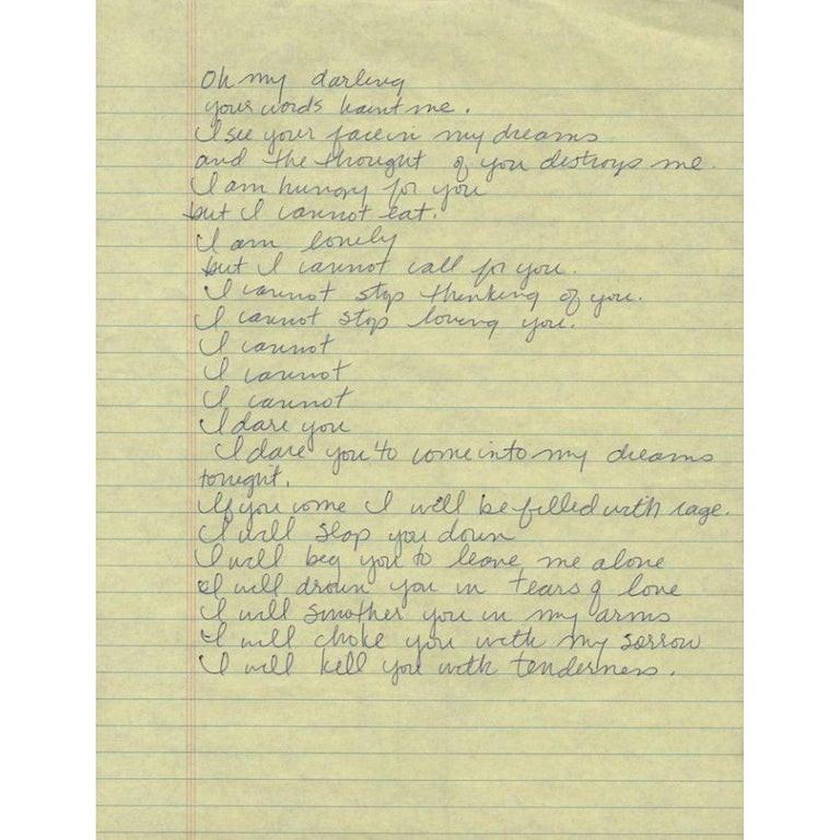 A sheet of handwritten song lyrics from the Queen of Pop

Madonna (1958-) is one of the most iconic figures in pop music history.

Known simply as the 