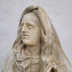 Madonna In Lacquered Wood H160cm, 17th Century Period