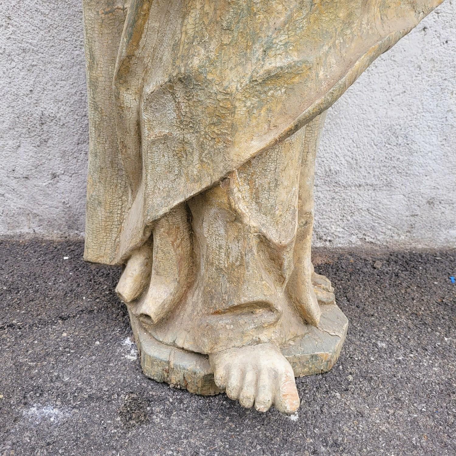 Madonna in Wood laccato H160cm, periodo XVII secolo in vendita 1