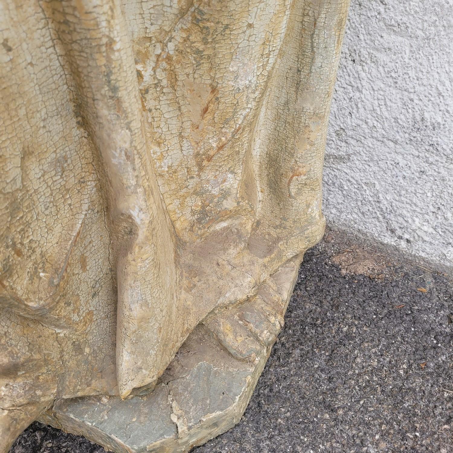 Madonna in Wood laccato H160cm, periodo XVII secolo in vendita 2