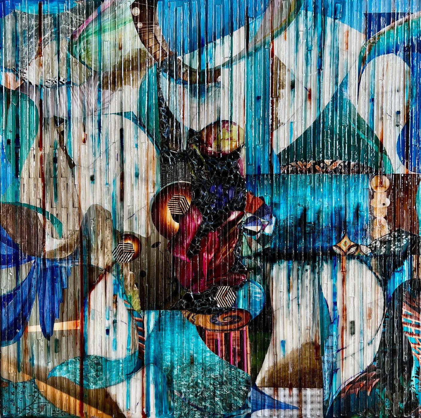 Emerge (Serie Blue Ridge), Díptico - Mixed Media Art Otro estilo de arte de Madonna Phillips